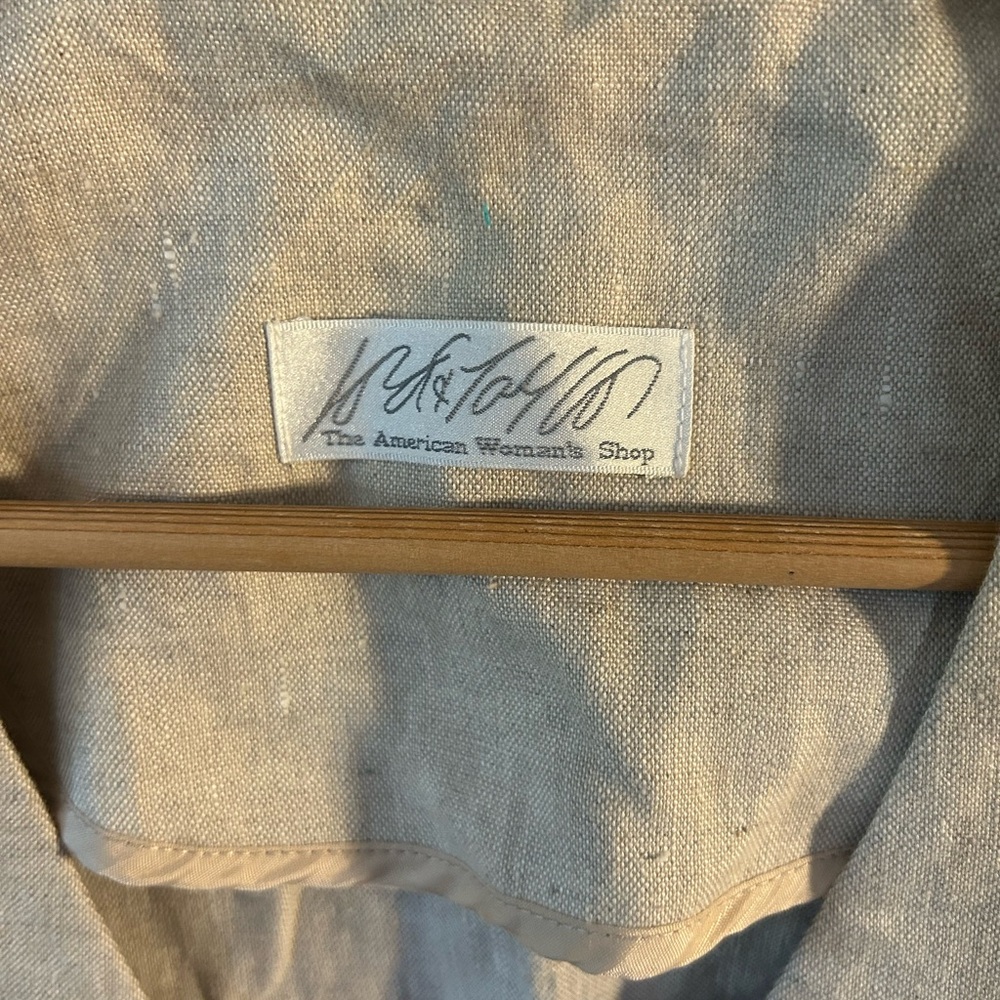 Lord & Taylor Linen Vest and Skirt Set in Light Beige - Picture 4 of 11